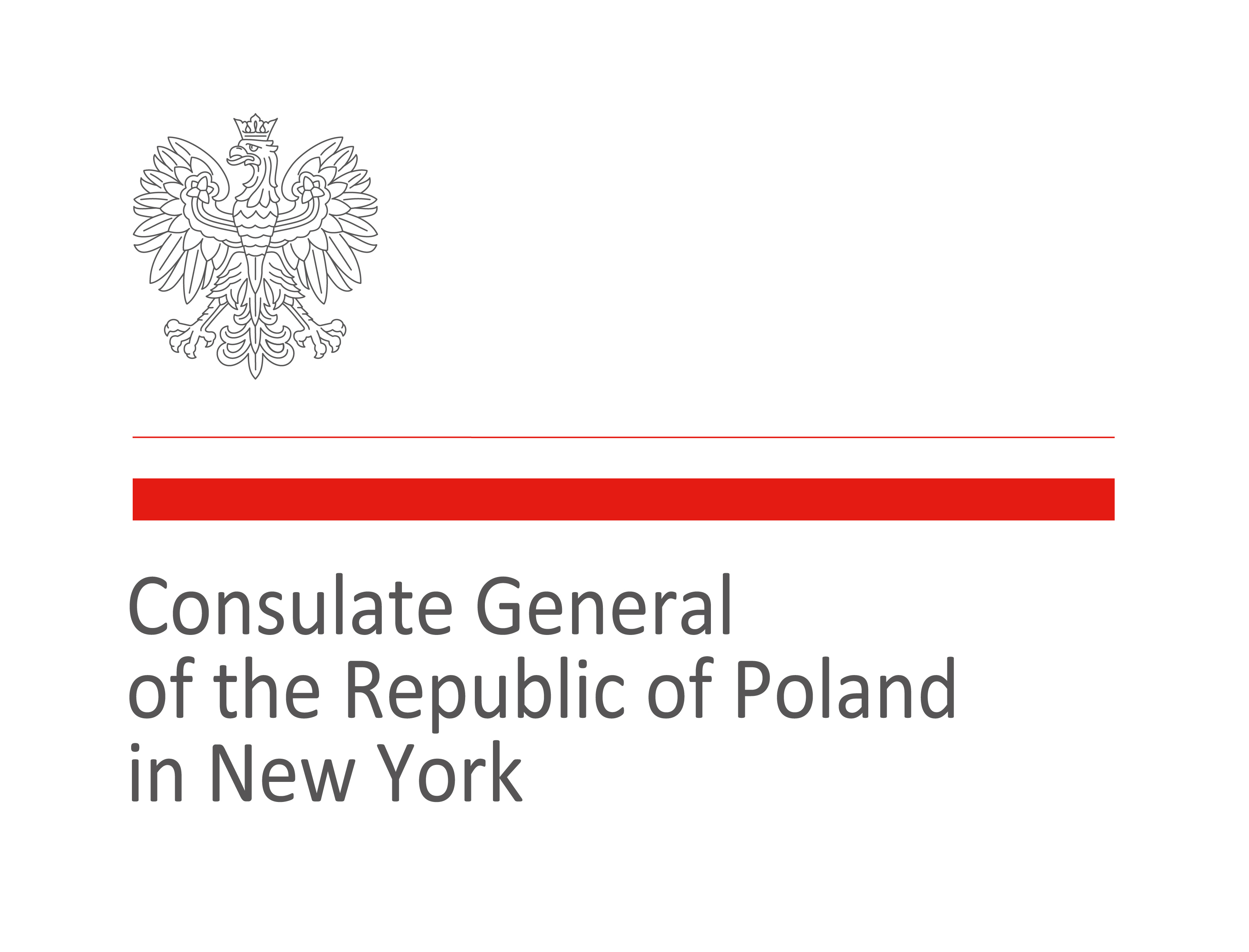 Logo for the Consulate General of the Republic of Poland in New York.