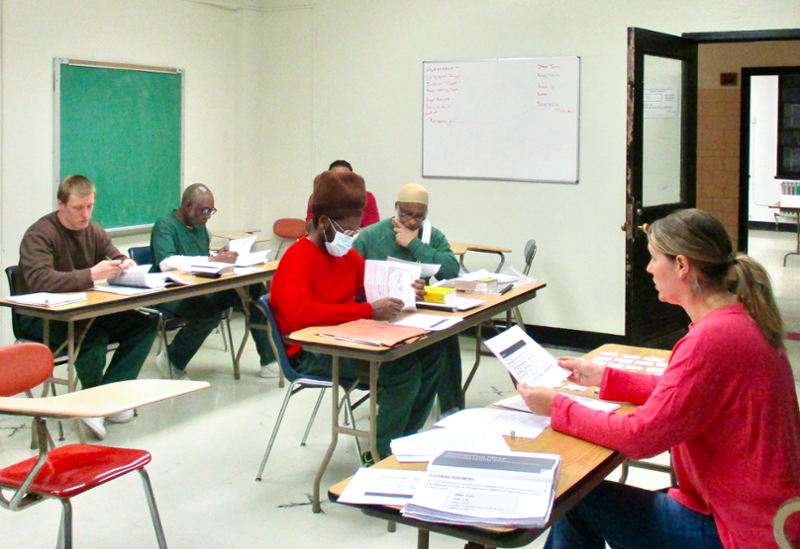 Students in a classroom at Attica