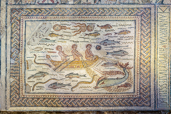Part of a Roman fresco.