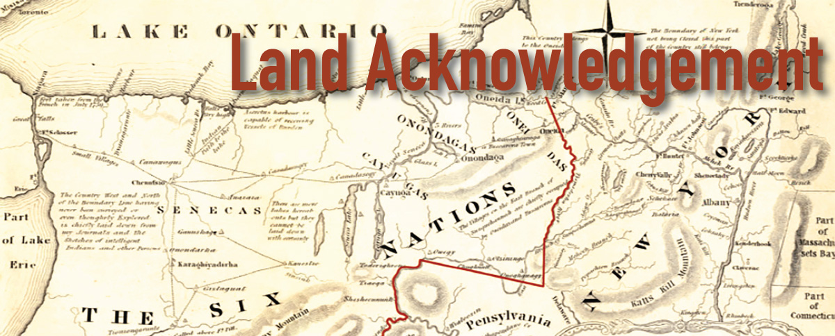 Land Acknowledgement banner.